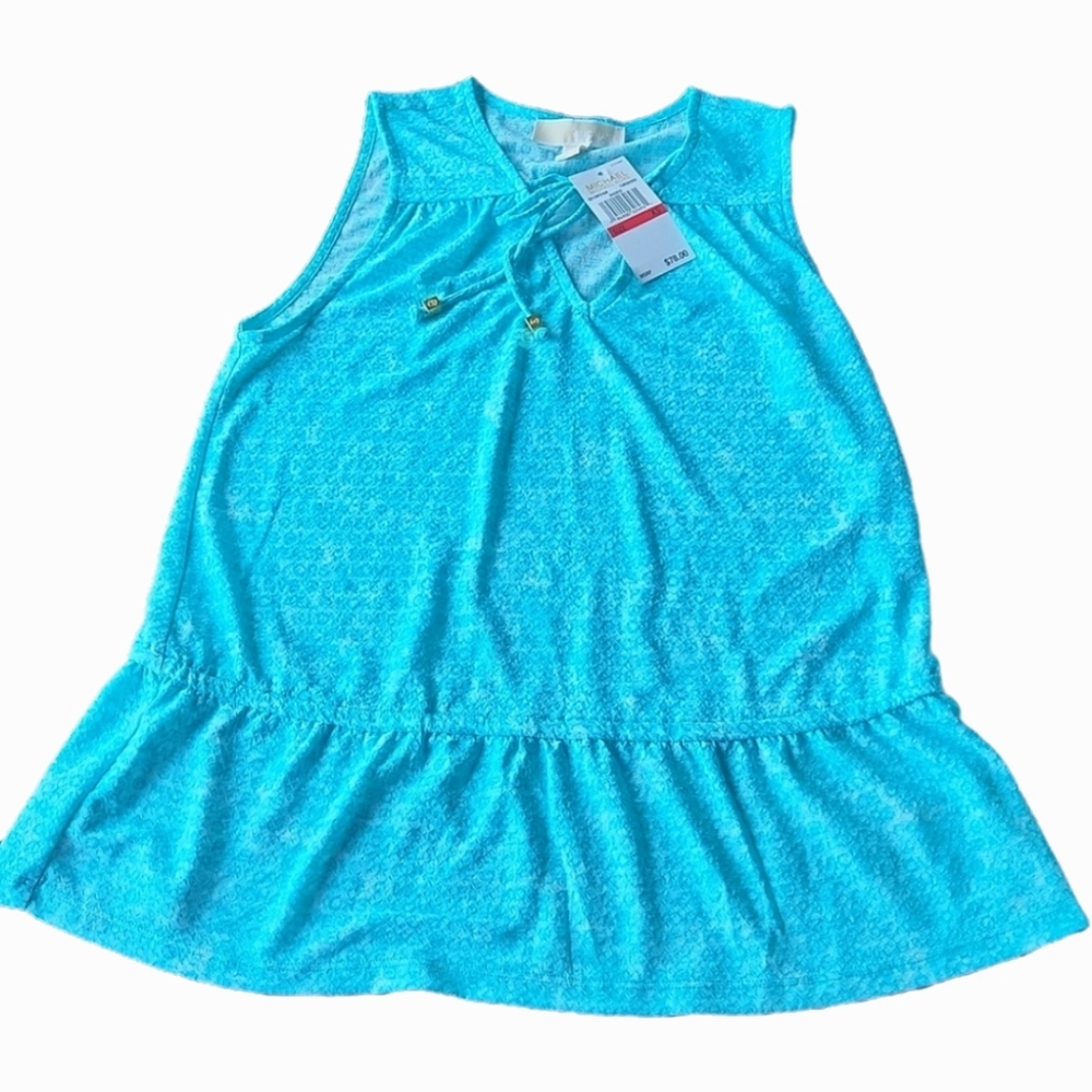 NWT ❗️ Michael Kors turquoise basics blue unique tank top XS (s)size